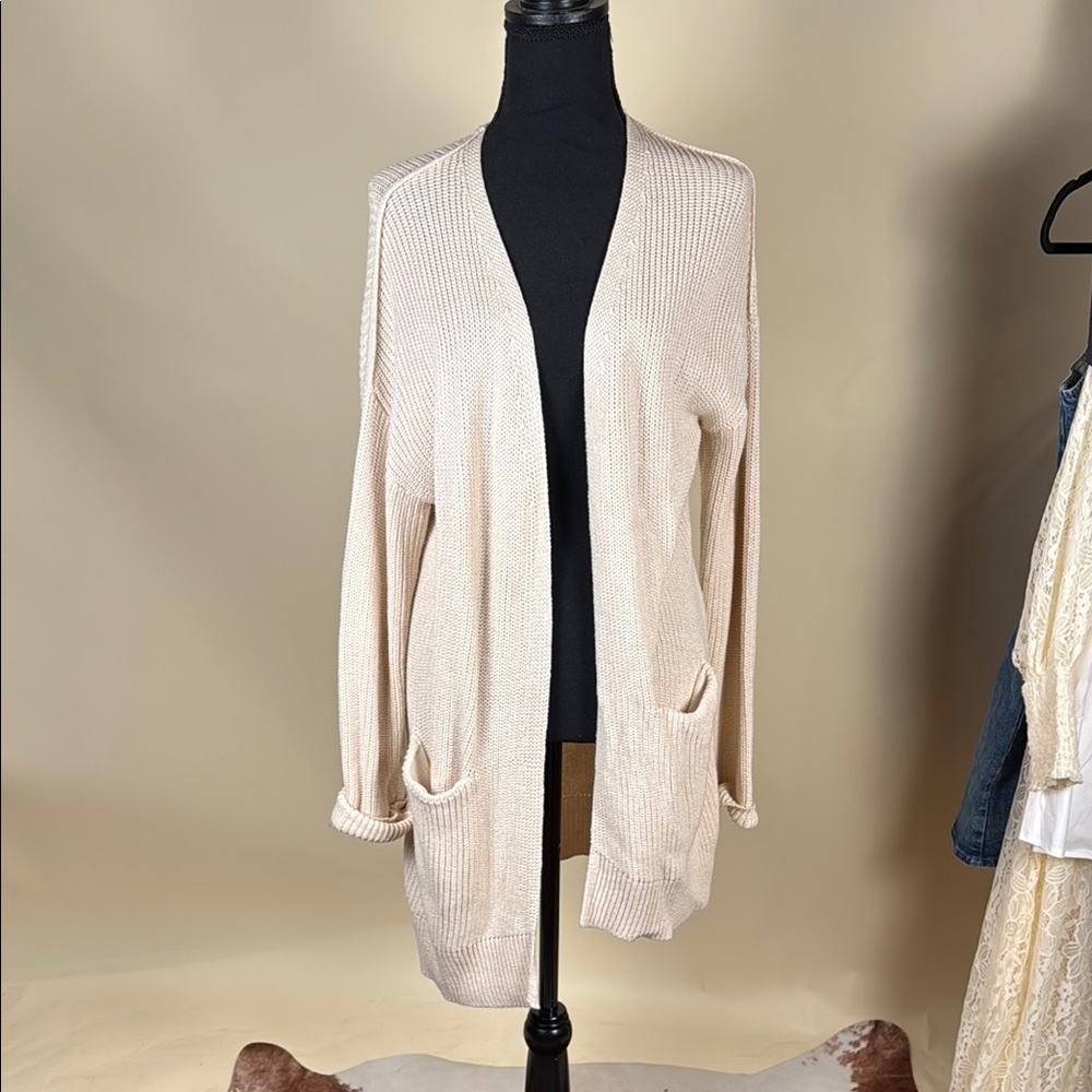 Universal Thread Cream Cardigan Sweater Open Front